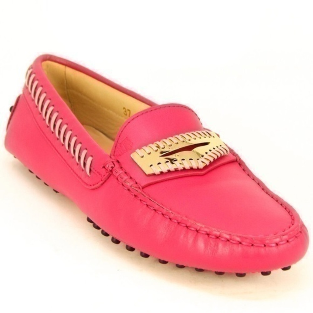 TOD’s Gommino Leather Moccasin sz36.5 Barbie Hot pink